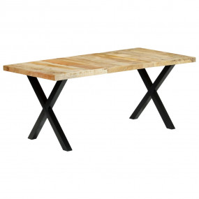 Dining Table Wood color tabletop Solid Mango Wood Large