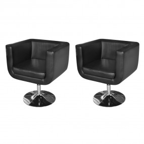 Armchair Black Wooden frame, faux leather upholstery, c...