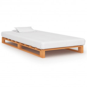 Bed Frame Brown Solid pine wood Single Durable Bed Fram...