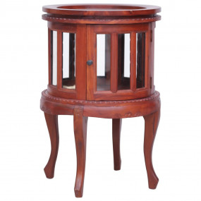 Vitrine Cabinet Brown Solid mahogany wood, glass Medium
