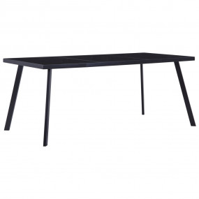 Dining Table Black Tempered glass, steel