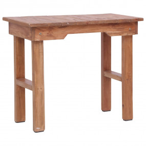 Side Table Brown Solid mahogany wood Medium Durable End...