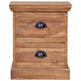 Bedside Cabinet Brown Solid Teak 15.7x11.8x19.7 in