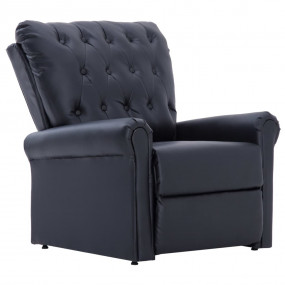 Reclining Chair Black Faux leather, Cotton, Polyester, ...