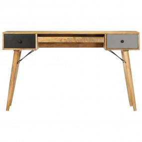 Desk Natural Mango Wood Solid Mango Wood 51.2x19.7x31.5...