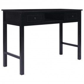 Desk Black Paulownia wood Medium Desk Rectangular Vinta...