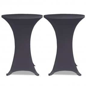 Table Cover Set of 4 Anthracite Polyester: 90%, Spandex...
