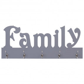Coat Rack Gray MDF 29.1 x 11.6 in Decorative Inlays Coa...