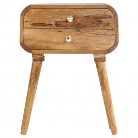 Bedside Cabinet Mango Wood Brown Solid Mango Wood