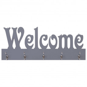 Coat Rack Grey MDF Medium Decorative Inlays Coat Rack