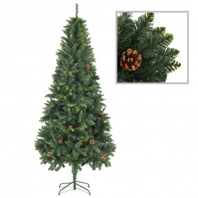 Christmas Tree Green with brown pine cones PVC and Iron...