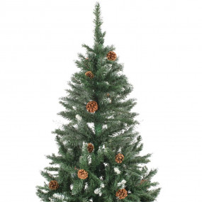 Christmas Tree Green and White PVC 70.9in Durable