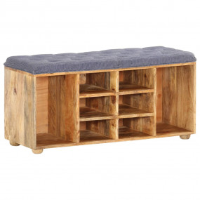 Hall Bench Natural wood, Grey Solid mango wood, 100% po...