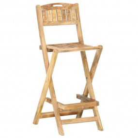 Bar Chair Set of 2 Brown Solid Mango Wood One size fits...