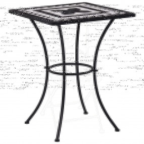 Mosaic Bistro Set Black and White