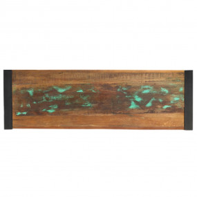 Console Table Multicolor Solid reclaimed wood and steel