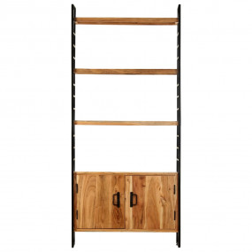 Bookcase Natural wood and black