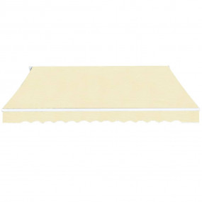 Awning Cream Aluminum, Polyester Large Foldable Awning