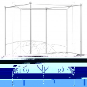 Bed Frame White Metal Full Classic/Traditional Bed Fram...