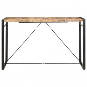 Bar Table Mango Wood Brown Solid Mango Wood, Steel