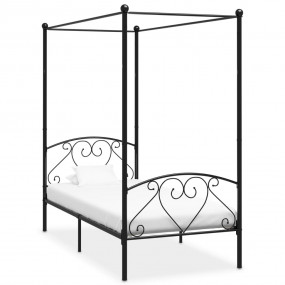 Bed Frame Black Metal Double Durable Bed Frame Rectangu...