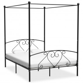 Bed Frame Black Metal Full Durable Bed Frame Rectangula...