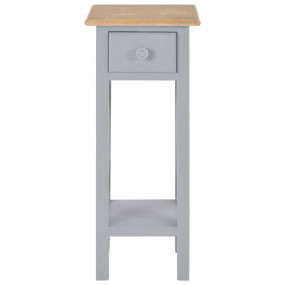 Imag:Telephone Table Brown and Grey Pinewood, MDF Compact Side Table