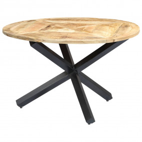 Dining Table Brown Solid Mango Wood Durable Dining Tabl...