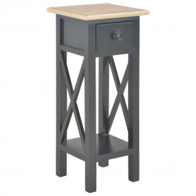 Imag:Telephone Table Black and Brown MDF and Pinewood Compact