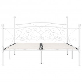 Bed Frame White Metal, Plywood Super King Durable Bed F...