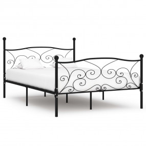 Bed Frame Black Metal, Plywood Full Modern Bed Frame