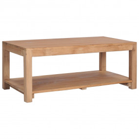 Coffee Table Natural wood color Solid teak wood 39.4x19...