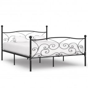Bed Frame Black Metal, Plywood Super King Tough Bed Fra...