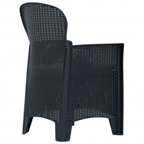 Bistro Set Anthracite Plastic Standard Durable Bistro S...