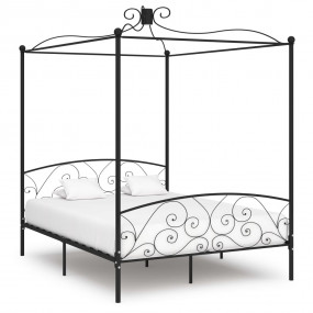 Bed Frame Black Metal Double Beds Classic/Traditional B...