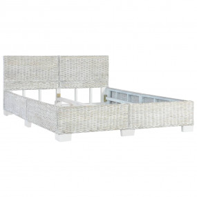 Bed Frame Grey Mahogany wood Full Bed Frame Rectangular