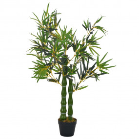 Large Green Artificial Bamboo Plant Plastic and Polyest...
