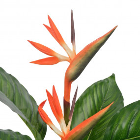 Artificial Plant Green and Red Plastic and Iron 39.4in