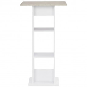 Bar Table White with concrete top Engineered wood 23.6x...