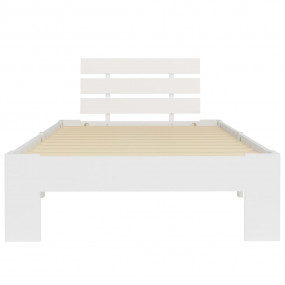 Bed Frame White Solid pine wood, plywood Twin Durable B...