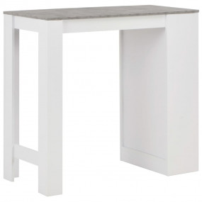 Bar Table White with concrete color table top Engineere...