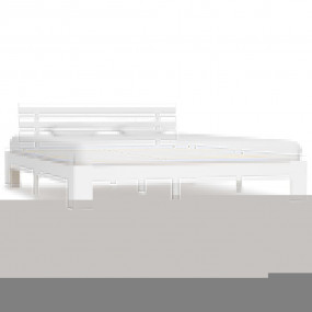 Bed Frame White Solid pine wood, Plywood 180 x 79 in Su...