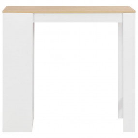 Bar Table White with natural top Engineered wood Standa...