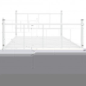 Bed Frame White Metal 35.4 x 78.7 in Classic/Traditiona...