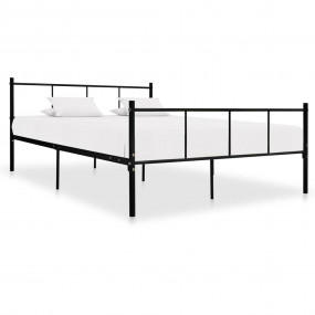 Bed Frame Black Metal 55.1 x 78.7 in Durable Adult Bed ...