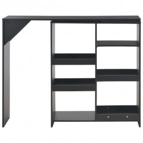 Bar Table Black Engineered wood Standard Bar Table Rect...