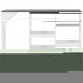 Bar Table White with grey top Engineered wood Compact B...