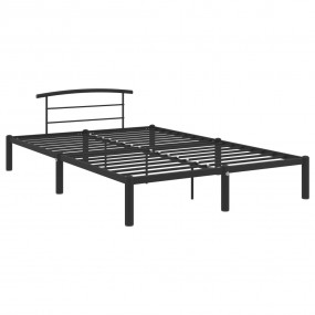 Bed Frame Black Metal Double Bed Durable Bed Frame