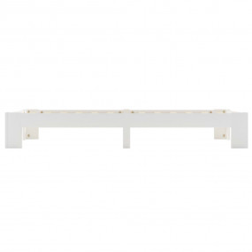 Bed Frame White Solid pine wood frame and plywood slats...