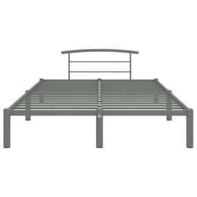Bed Frame Grey Metal 47.2x78.7 in Heavy-Duty Bed Frame
